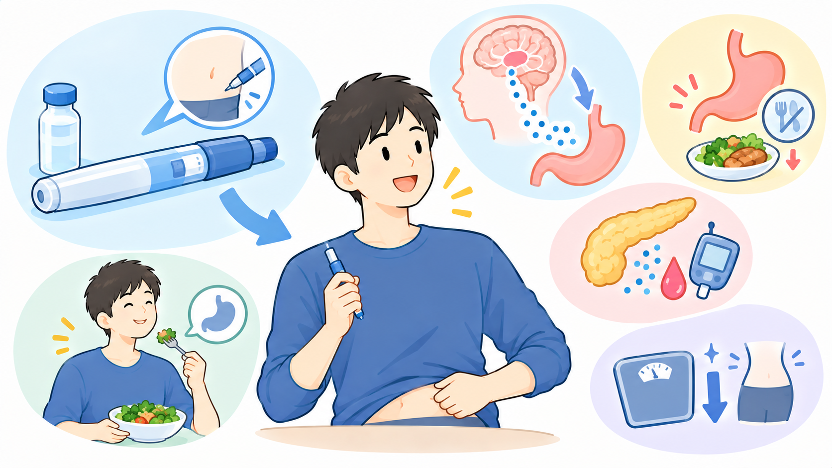GLP-1健康ガイドのイラスト