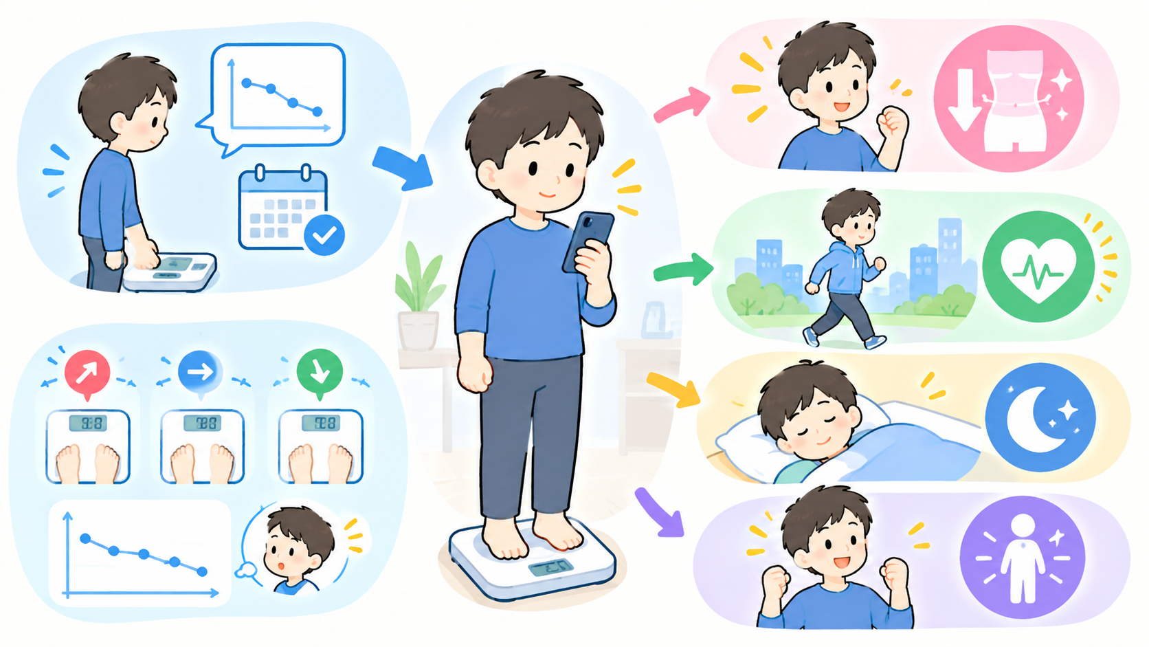 毎日の体重測定と健康の変化