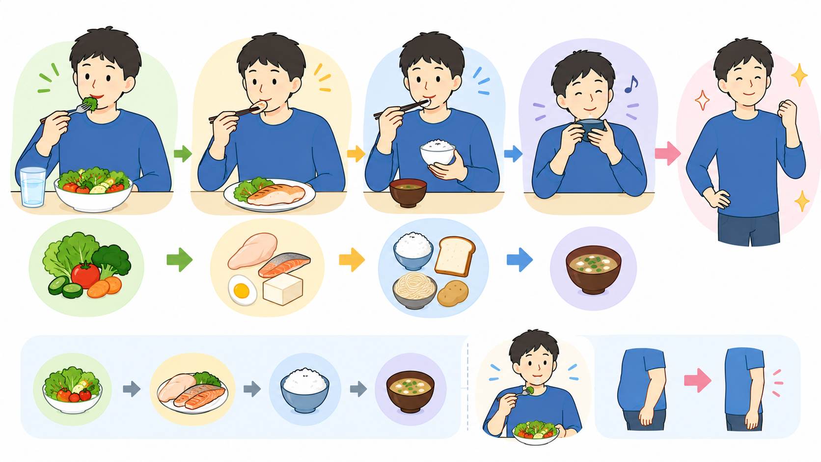 野菜から始める健康食べ順ガイド