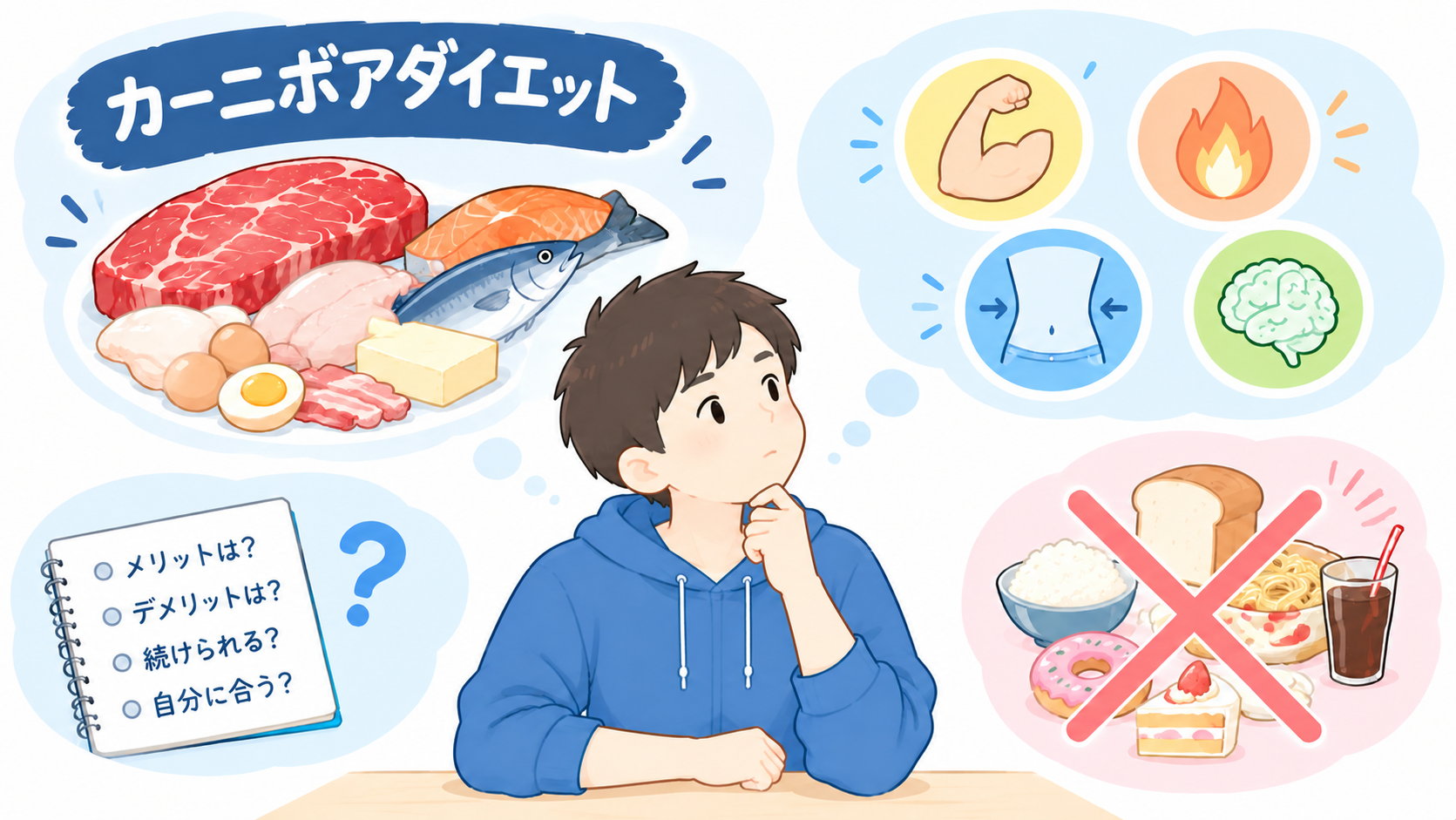 カーニボアダイエットは痩せるのか?動物性食品だけの食事を一次文献から検証する